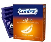 Contex (Контекс) презервативы Lights особо тонкие 3шт, Рекитт Бенкизер Хелскэр Интернешнл Лтд.